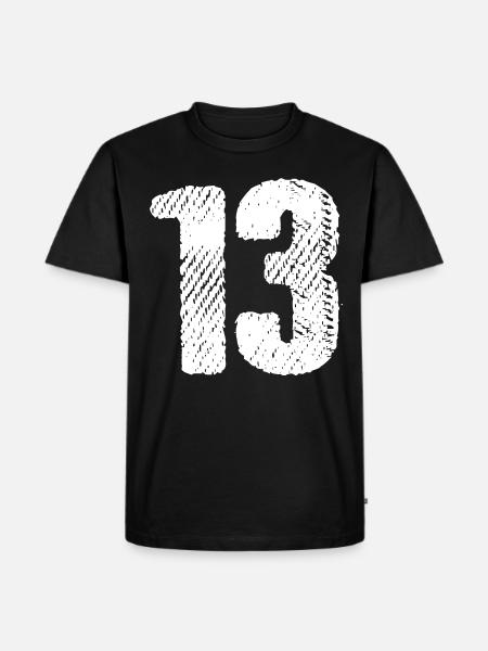 13 number jersey - Men's Premium Organic T-Shirt - black