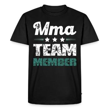 Mma Team - Men's Premium Organic T-Shirt - black - Front - Nico (187cm)