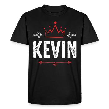 Kevin - T-shirt Premium bio Homme - noir - Devant - Nico (187cm)