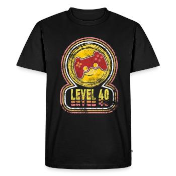 40ème anniversaire - T-shirt Premium bio Homme - noir - Devant - Nico (187cm)