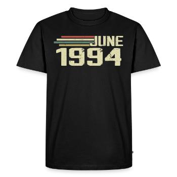 June 1994 Anniversary June 1994 June 1994 Birthday - Men's Premium Organic T-Shirt - black - Front - Nico (187cm)