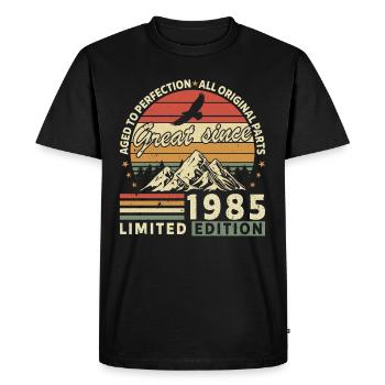 39 Years great since 1985 limited edition - T-shirt Premium bio Homme - noir - Devant - Nico (187cm)
