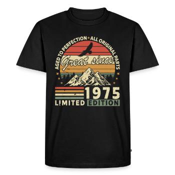 49 Years great since 1975 limited edition - T-shirt Premium bio Homme - noir - Devant - Nico (187cm)