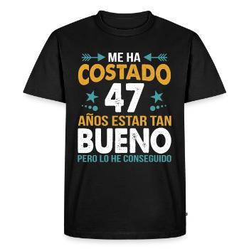 ME HA COSTADO 47 ANOS ESTAR TAN BUENO - T-shirt Premium bio Homme - noir - Devant - Nico (187cm)