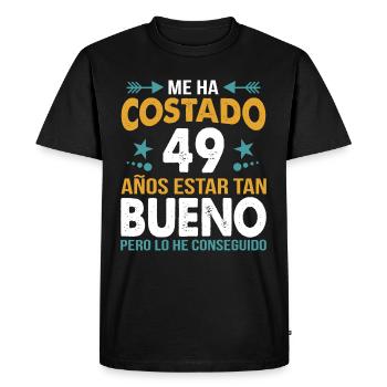 ME HA COSTADO 49 AÑOS ESTAR TAN BUENO - T-shirt Premium bio Homme - noir - Devant - Nico (187cm)