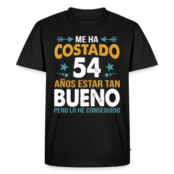 ME HA COSTADO 54 AÑOS ESTAR TAN BUENO - Men's Premium Organic T-Shirt - black - Front - Nico (187cm)