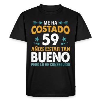ME HA COSTADO 59 AÑOS ESTAR TAN BUENO - T-shirt Premium bio Homme - noir - Devant - Nico (187cm)