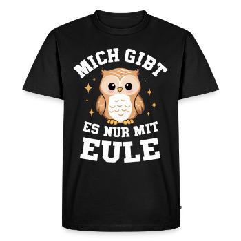 oiseau de nuit hibou hibou oiseau - T-shirt Premium bio Homme - noir - Devant - Nico (187cm)