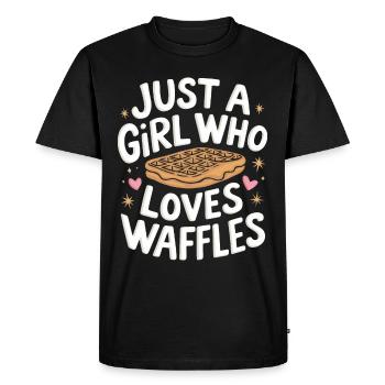 Gaufres Bonbons pour le petit-déjeuner - T-shirt Premium bio Homme - noir - Devant - Nico (187cm)