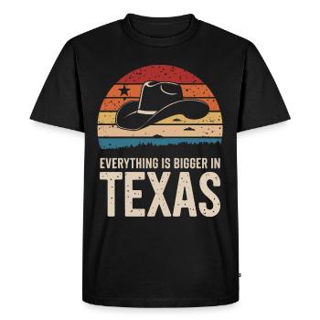 Texas State Texans Texas - Men's Premium Organic T-Shirt - black - Front - Nico (187cm)