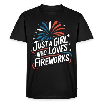 Pyrotechnie Feux d’artifice Pyrotechnie - T-shirt Premium bio Homme - noir - Devant - Nico (187cm)