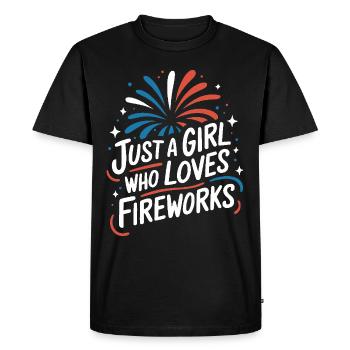 Pyrotechnie Feux d’artifice Pyrotechnie - T-shirt Premium bio Homme - noir - Devant - Nico (187cm)