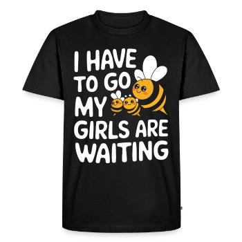 abeille abeille apicultrice abeille abeille - T-shirt Premium bio Homme - noir - Devant - Nico (187cm)