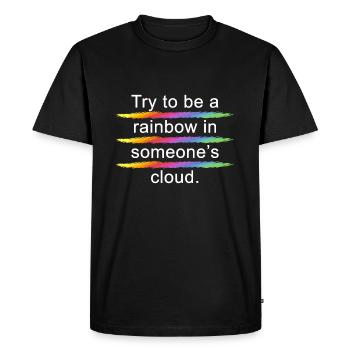 Rainbow - T-shirt Premium bio Homme - noir - Devant - Nico (187cm)