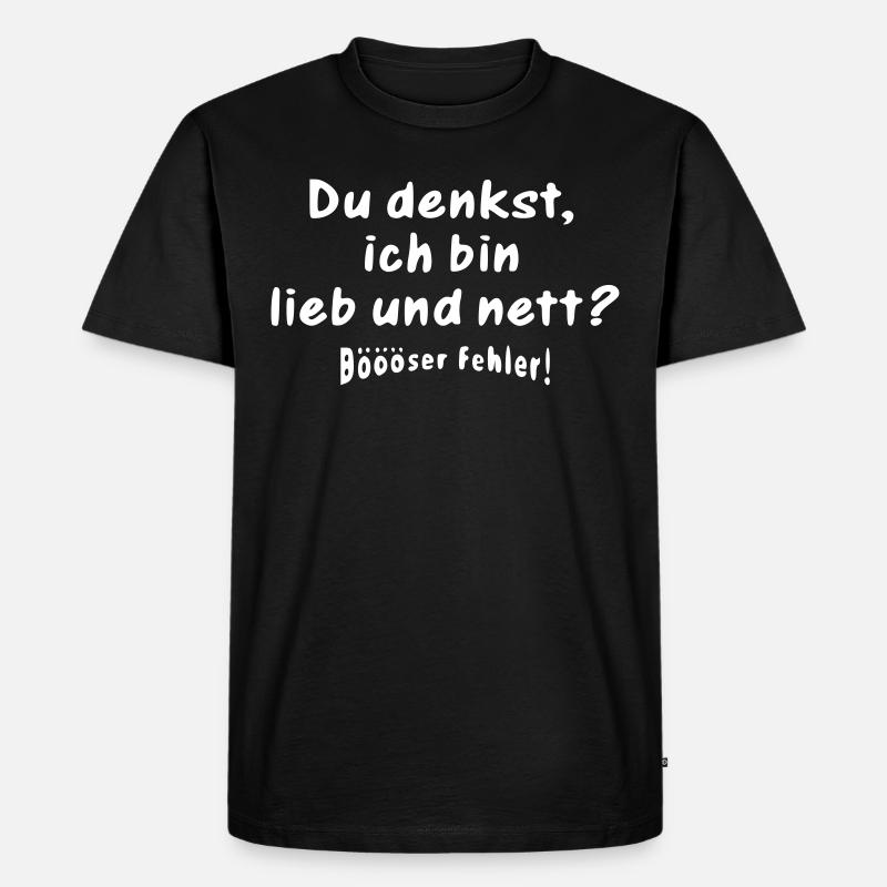 Böser Fehler. - Männer Premium Bio T-Shirt - Schwarz