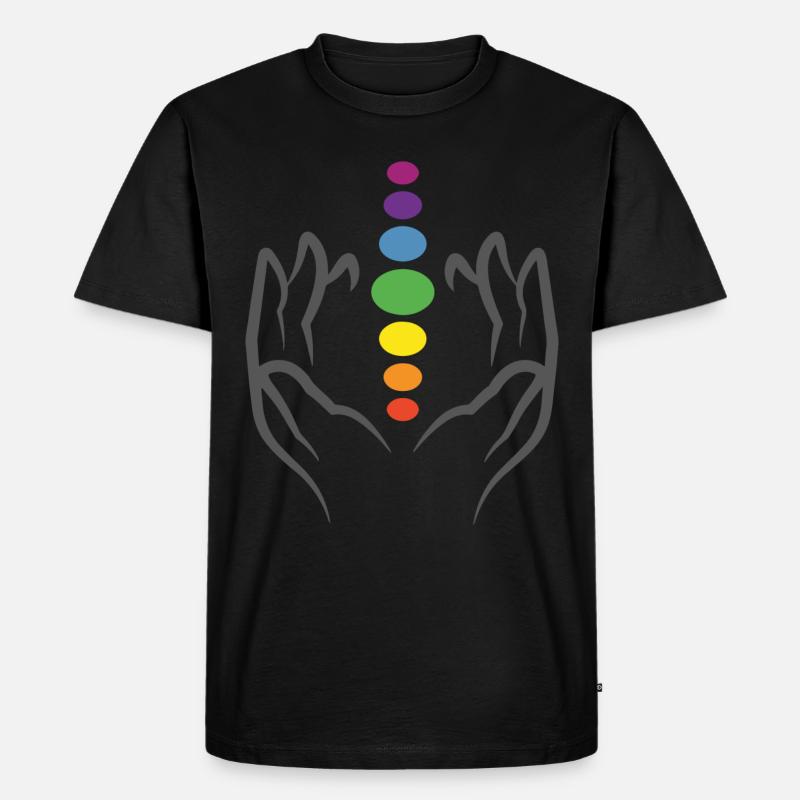 Chakra - Männer Premium Bio T-Shirt - Schwarz
