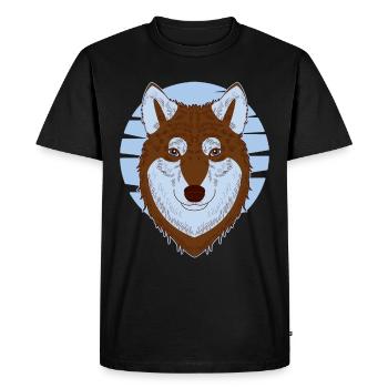 Siberian Husky - Men's Premium Organic T-Shirt - black - Front - Nico (187cm)