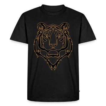Motif de tigre - T-shirt Premium bio Homme - noir - Devant - Nico (187cm)
