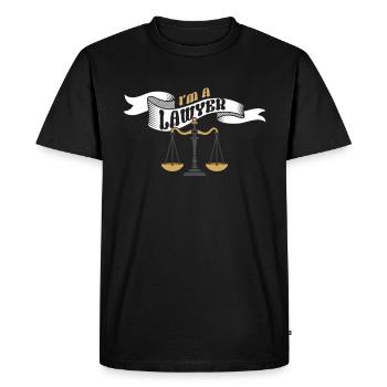 I am Lawyer Lawyer Legal Advice Law - Men's Premium Organic T-Shirt - black - Front - Nico (187cm)