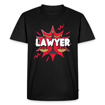 I am Lawyer Lawyer Legal Advice Law - Men's Premium Organic T-Shirt - black - Front - Nico (187cm)