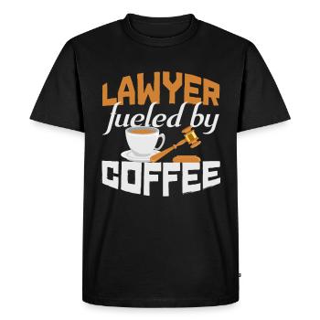 Lawyer and Coffee Law Lawyer Lawyer - Men's Premium Organic T-Shirt - black - Front - Nico (187cm)