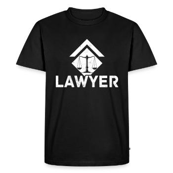Lawyer Lawyer Legal Advice Law - Men's Premium Organic T-Shirt - black - Front - Nico (187cm)