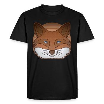 Fox Forest Animal Motif - Men's Premium Organic T-Shirt - black - Front - Nico (187cm)