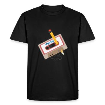 Cassette Mixtape 90s Oldschool - T-shirt Premium bio Homme - noir - Devant - Nico (187cm)