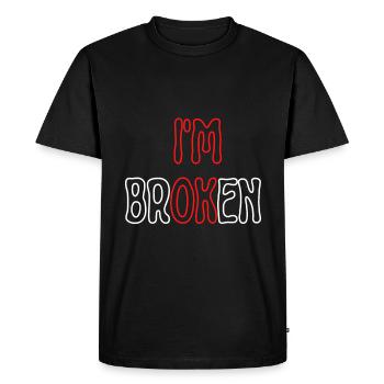 Je suis brisé - T-shirt Premium bio Homme - noir - Devant - Nico (187cm)