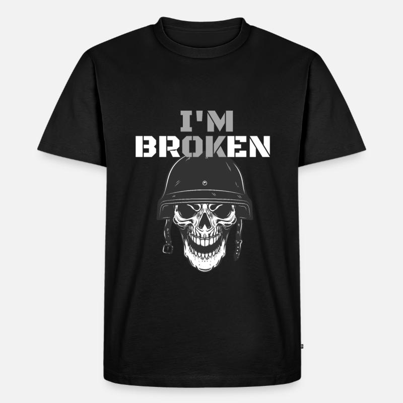 I am Broken - Männer Premium Bio T-Shirt - Schwarz