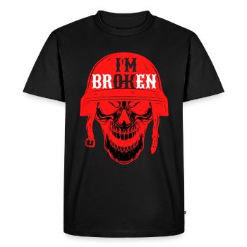 Je suis brisé - T-shirt Premium bio Homme - noir - Devant - Nico (187cm)