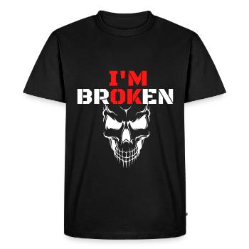 Je suis brisé - T-shirt Premium bio Homme - noir - Devant - Nico (187cm)