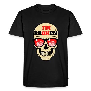 Je suis brisé - T-shirt Premium bio Homme - noir - Devant - Nico (187cm)