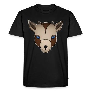 Goat Bock Animal Motif Farm with Goat - Men's Premium Organic T-Shirt - black - Front - Nico (187cm)