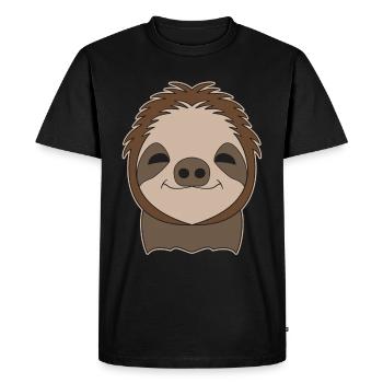 Sloth - Men's Premium Organic T-Shirt - black - Front - Nico (187cm)
