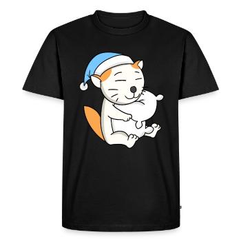 Chat race Selkirk Rex - T-shirt Premium bio Homme - noir - Devant - Nico (187cm)