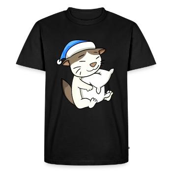 Chat race de chat RagaMuffin - T-shirt Premium bio Homme - noir - Devant - Nico (187cm)