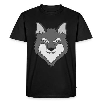 Fox Forest Animal Design avec tête d’animal - T-shirt Premium bio Homme - noir - Devant - Nico (187cm)
