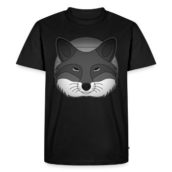 Fox Forest Animal Design avec tête d’animal - T-shirt Premium bio Homme - noir - Devant - Nico (187cm)