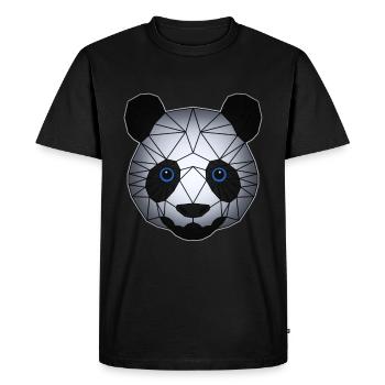 Panda animal motif animal visage panda ours motif - T-shirt Premium bio Homme - noir - Devant - Nico (187cm)
