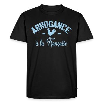 Arrogance à la Française - T-shirt Premium bio Homme - noir - Devant - Nico (187cm)