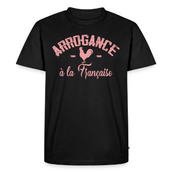 Arrogance à la Française - T-shirt Premium bio Homme - noir - Devant - Nico (187cm)
