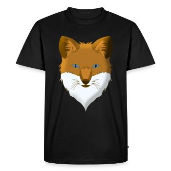 Conception d’animaux forestiers de renards parsemés de têtes d’animaux - T-shirt Premium bio Homme - noir - Devant - Nico (187cm)
