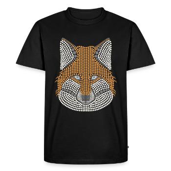 Conception d’animaux forestiers de renards parsemés de têtes d’animaux - T-shirt Premium bio Homme - noir - Devant - Nico (187cm)