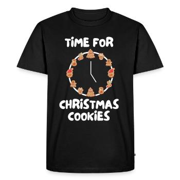 C’est l’heure des biscuits de Noël biscuits X-Mas - T-shirt Premium bio Homme - noir - Devant - Nico (187cm)