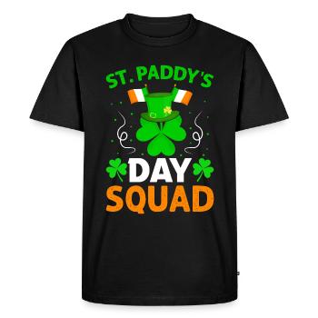 Escouade de la Saint-Patrick Fierté irlandaise Clover - T-shirt Premium bio Homme - noir - Devant - Nico (187cm)