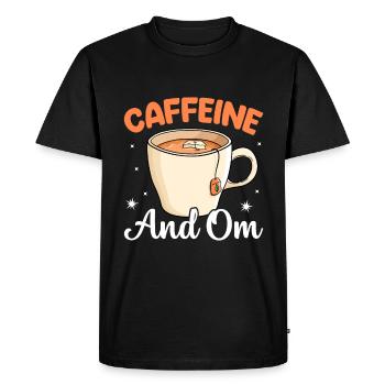 Café & Relaxation Caféine Relax - T-shirt Premium bio Homme - noir - Devant - Nico (187cm)