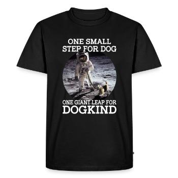 Dog Master AstronautWalk - Men's Premium Organic T-Shirt - black - Front - Nico (187cm)