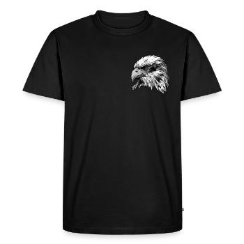 Eagle Bird Motif animal graphique - T-shirt Premium bio Homme - noir - Devant - Nico (187cm)