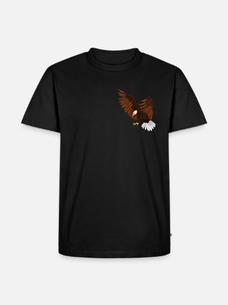 Eagle - Men's Premium Organic T-Shirt - black